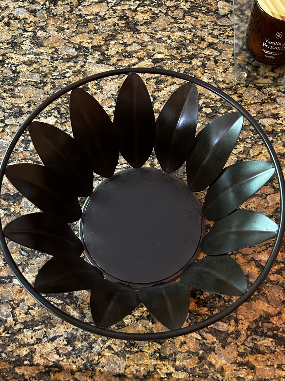 Pier 1 Black Metal Sunflower Wall Accent